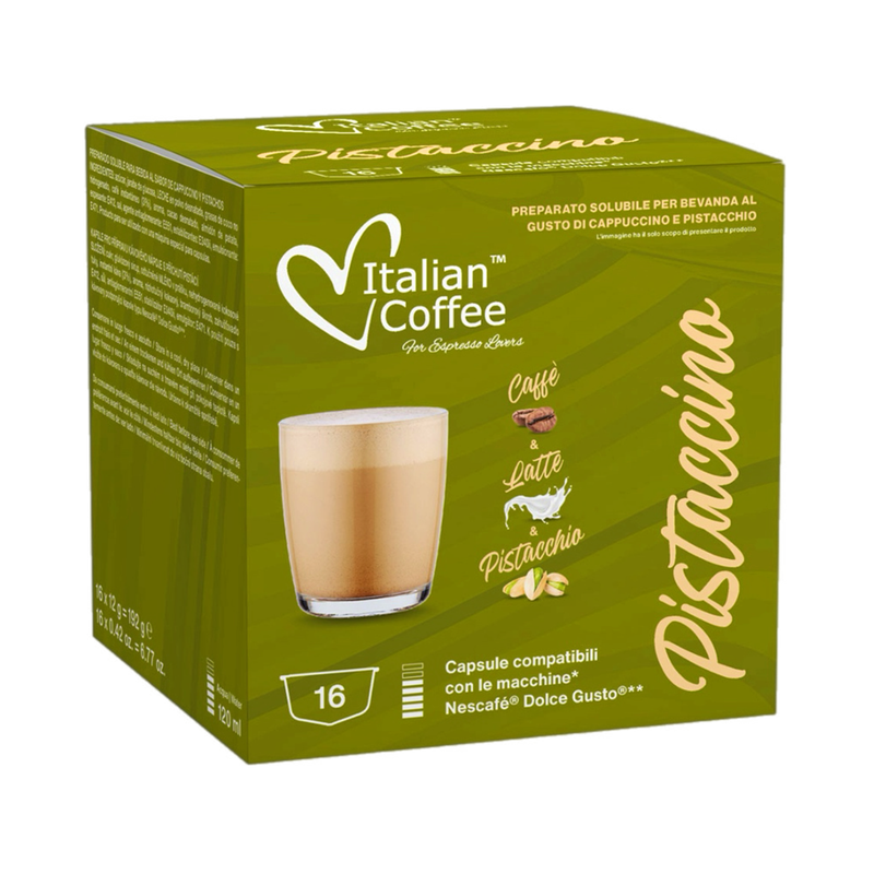 Italian Coffee Dolce Gusto PISTACHINO Cappuccino/latte х16 capsules