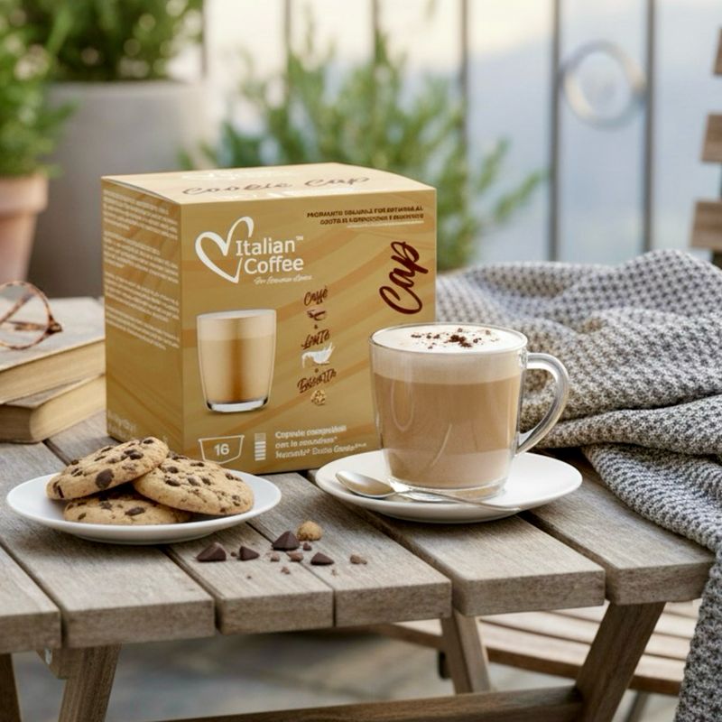 Italian Coffee Dolce Gusto COOKIES Cappuccino/latte x16 capsules