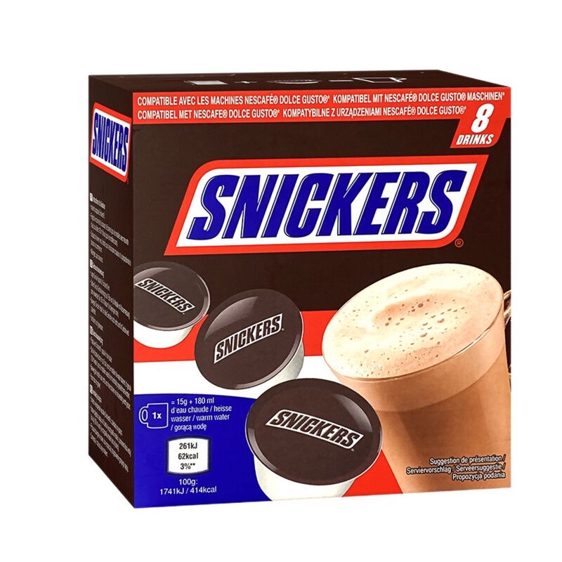 Snickers for Dolce Gusto hot chocolate x8 capsules