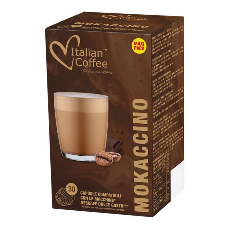 Italian Coffee Dolce Gusto Mokaccino Choco cappuccino/latte х30 capsules