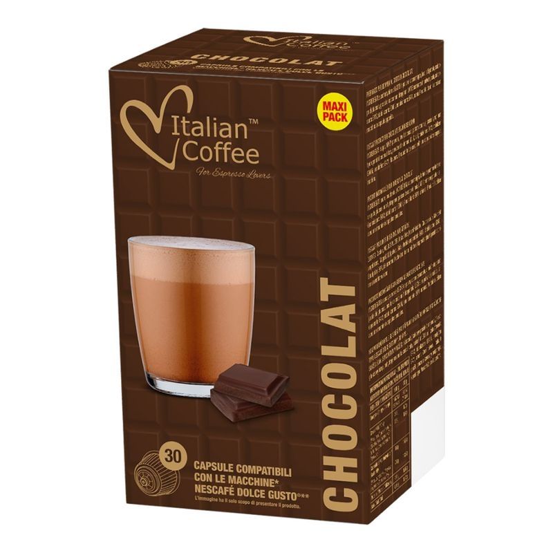 Italian Coffee Dolce Gusto Hot CHOCOLATE family pack x30 capsules