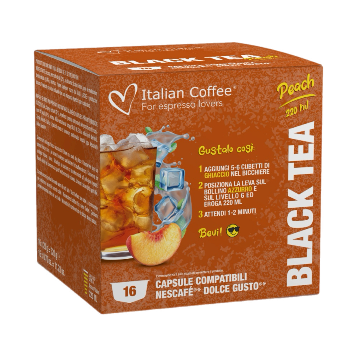 Italian Coffee Dolce Gusto Iced Tea Peach x16 capsules