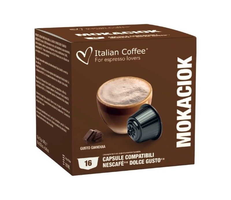 Italian Coffee Dolce Gusto Mokaciok Cappuccino/latte | NUTELLA taste х16 capsules