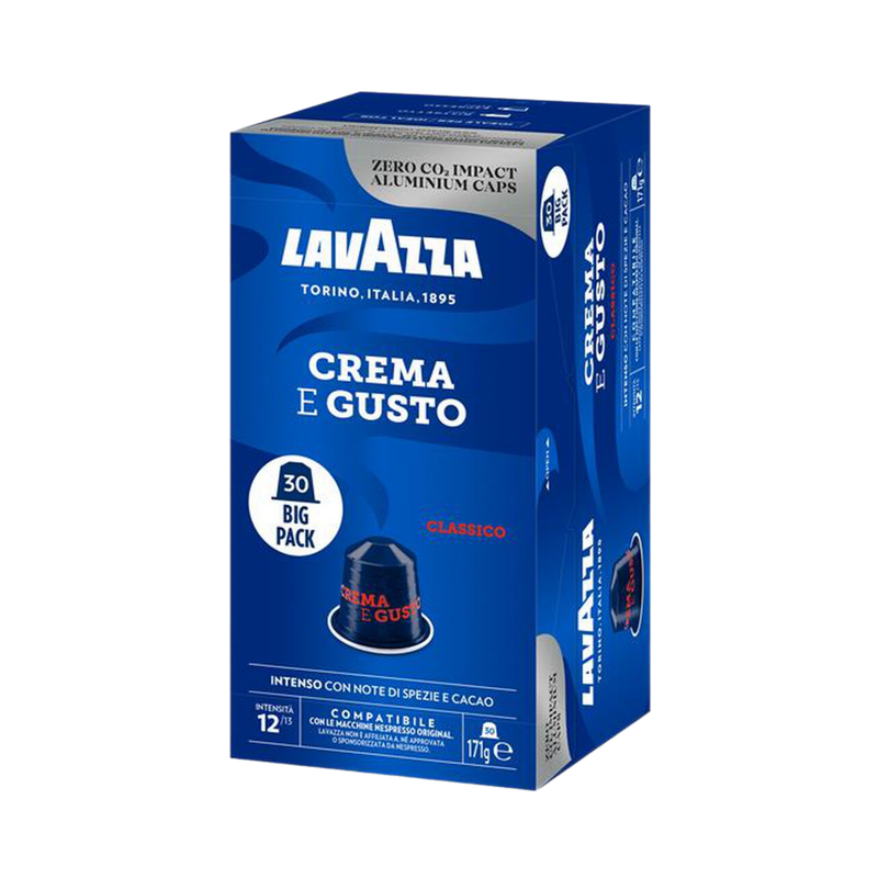 Lavazza Nespresso Aluminium Crema e Gusto CLASSICO x30 capsules