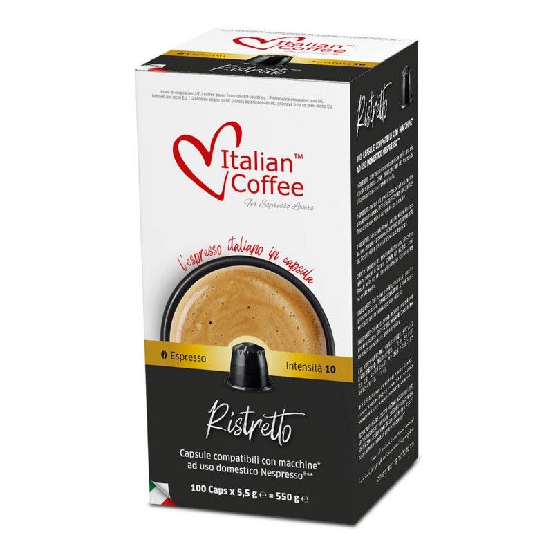 Italian Coffee Nespresso Ristretto maxi pack x100 capsules
