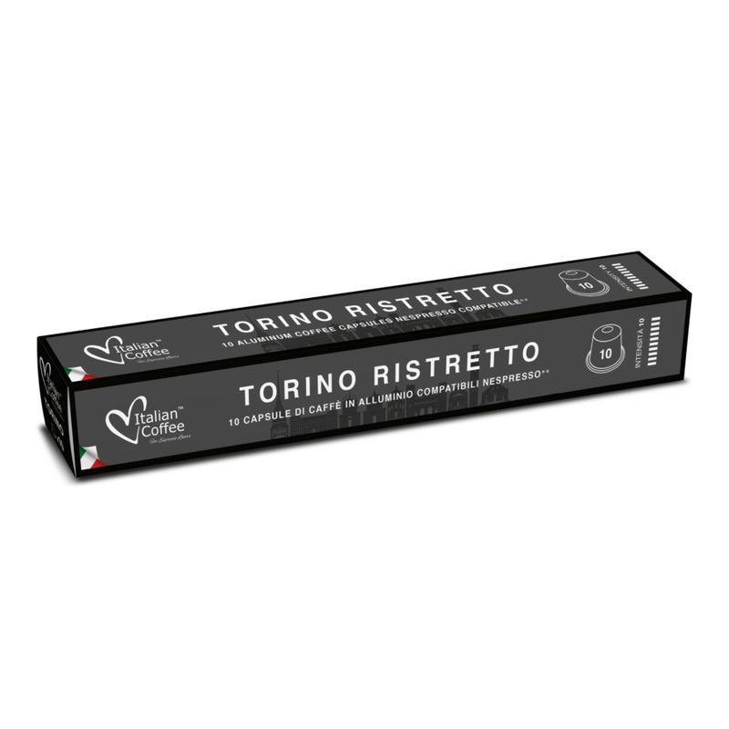 Italian coffee Nespresso Prime Aluminium Тorino Ristreto espresso x10 capsules