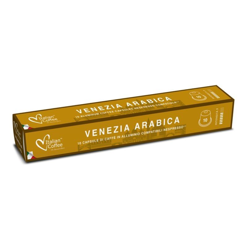 Italian coffee Nespresso Prime Aluminium Venezia Arabica espresso x10 capsules