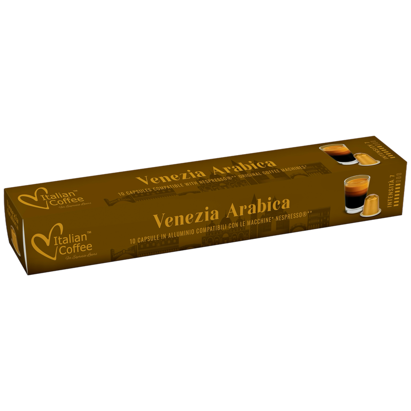 Italian coffee Nespresso Prime Aluminium Venezia Arabica espresso x10 capsules