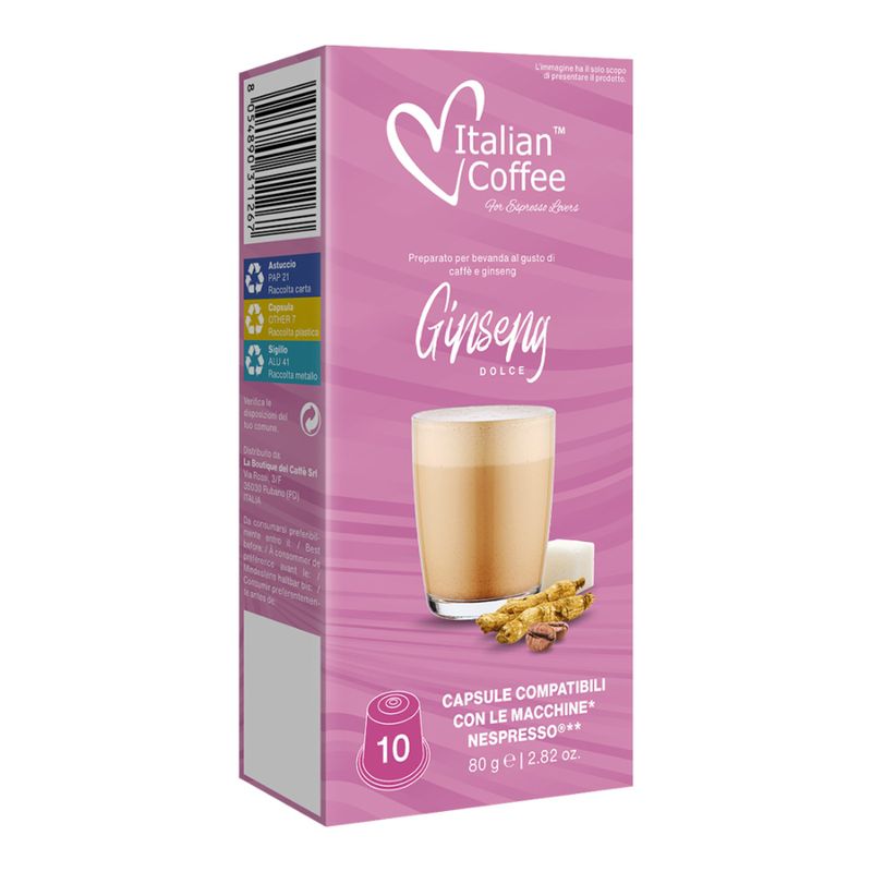 Italian Coffee Nespresso Ginseng macchiato х10 capsules