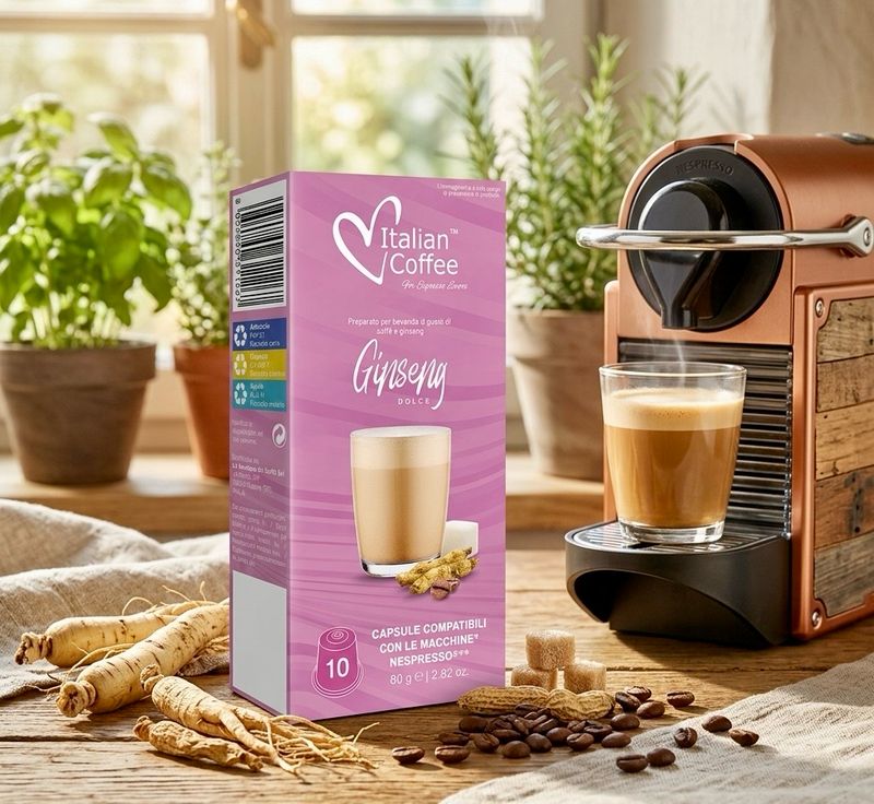 Italian Coffee Nespresso Ginseng macchiato х10 capsules