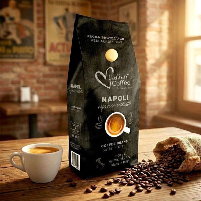 Italian coffee Napoli Crema espresso beans