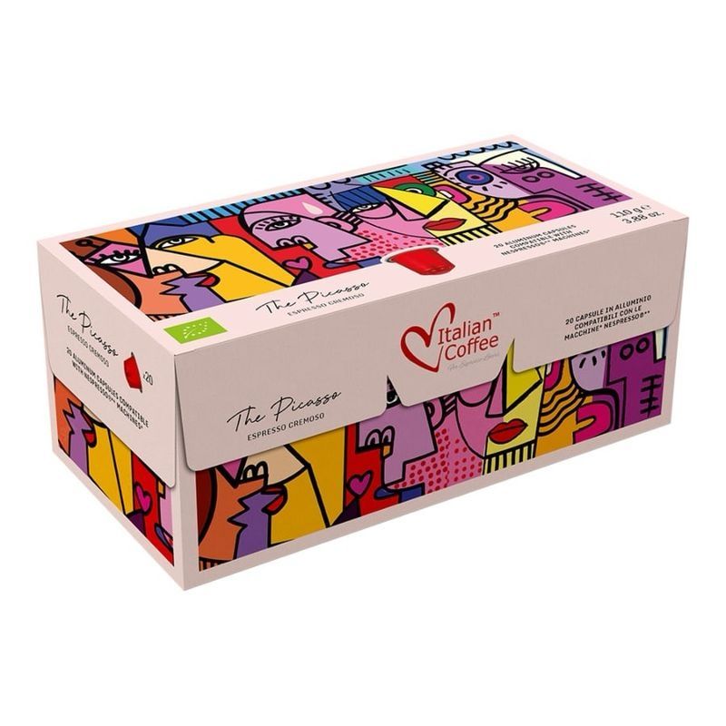 Italian Coffee Nespresso Aluminum Picasso espresso x20 capsules