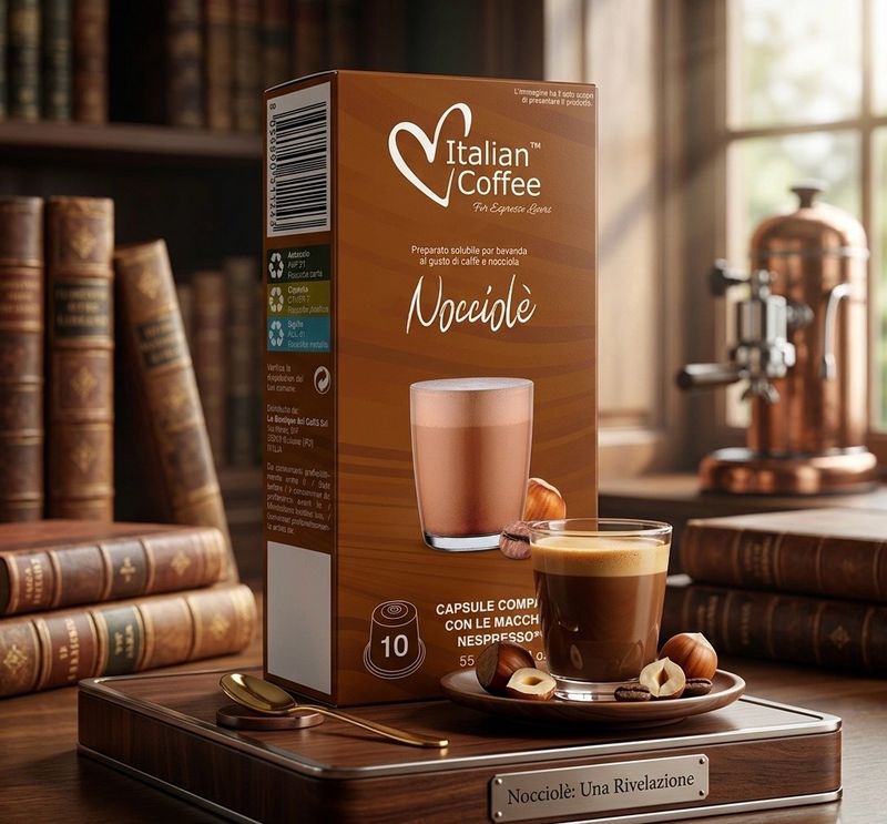 Italian Coffee Nespresso Hazelnut Macchiato macchiato х10 capsules