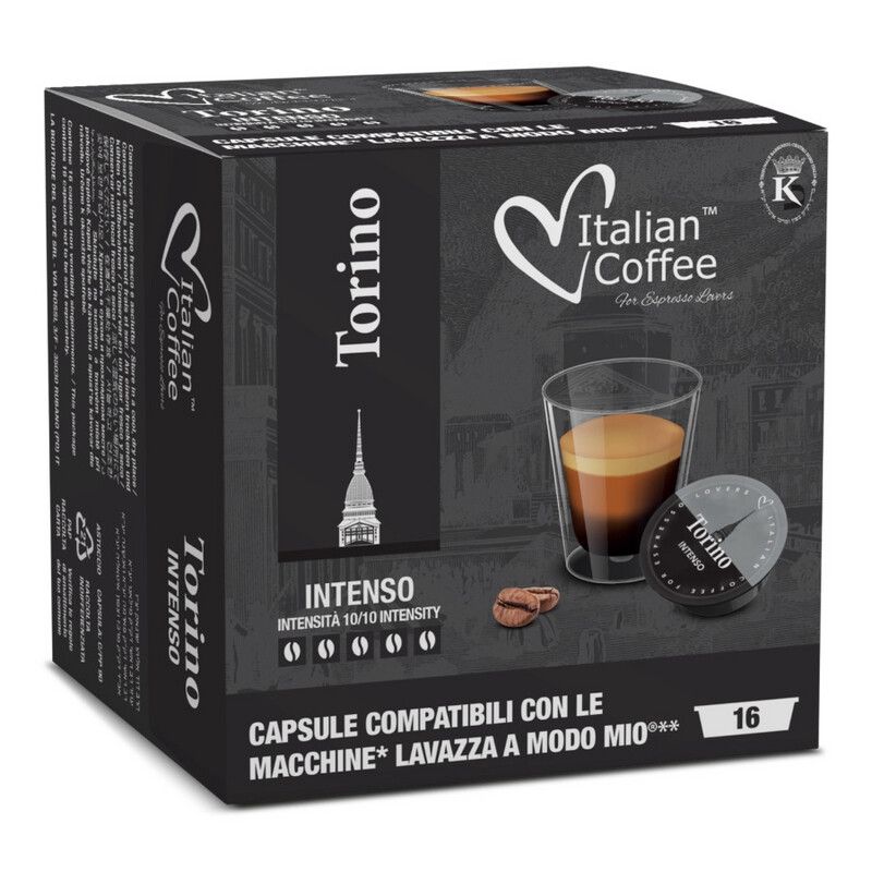 Italian Coffee  Modo Mio Torino Intenso x16 capsules