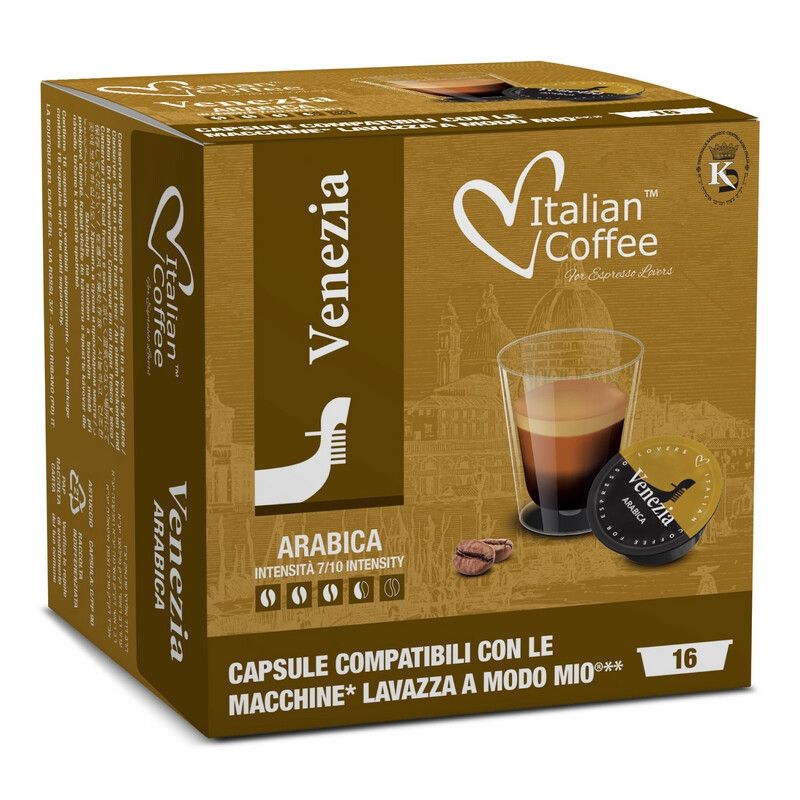 Italian Coffee Modo Mio Venezia 100% Arabica x16 capsules