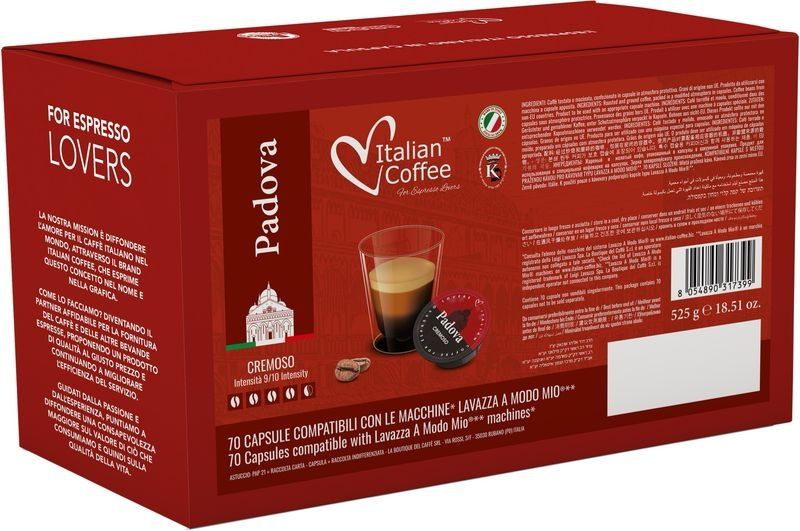 Italian coffee Modo Mio Padova x70 capsules