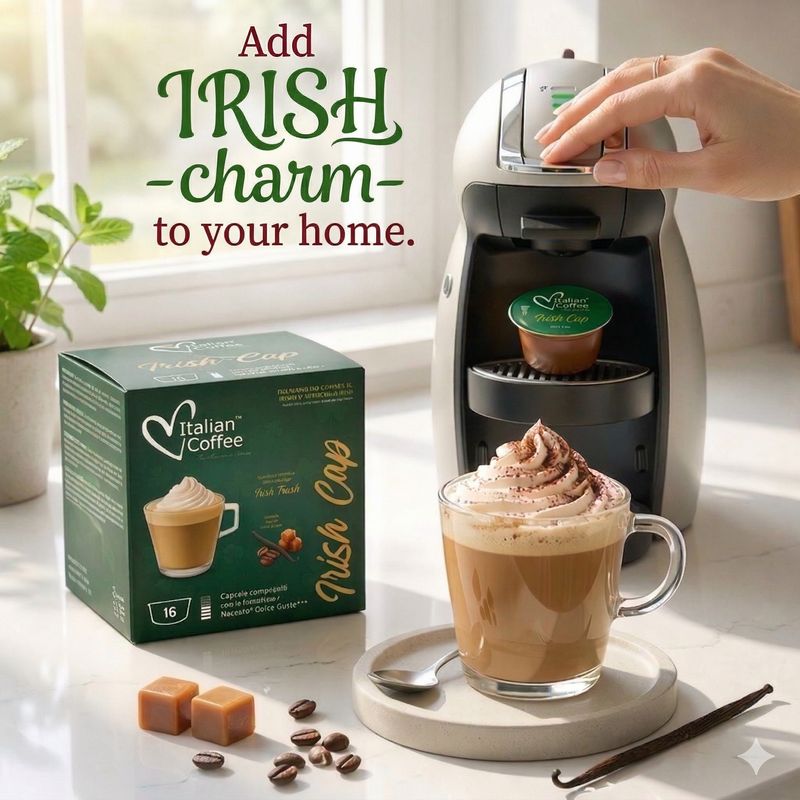 Italian Coffee Dolce Gusto IRISH cappuccino x16 capsules