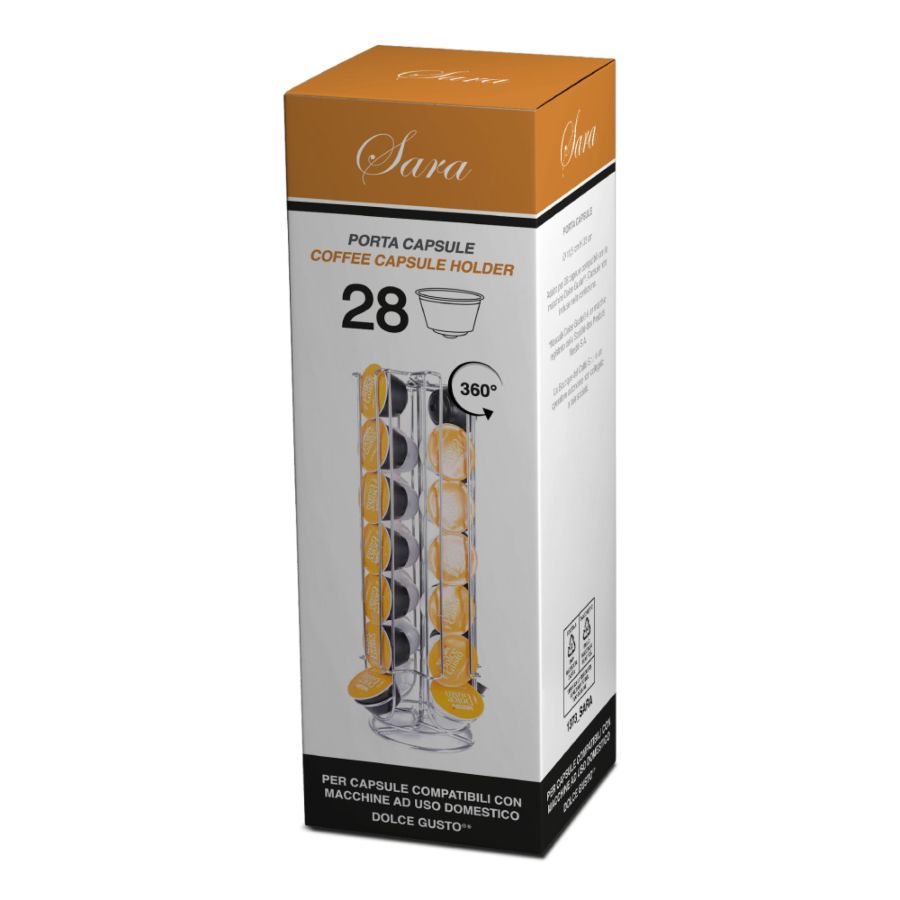 Sara Dolce Gusto rotating capsule dispenser for 24 capsules