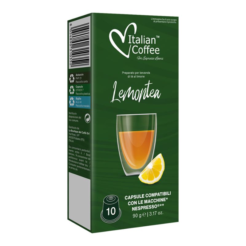 Italian Coffee Nespresso Lemon Tea x10 capsules