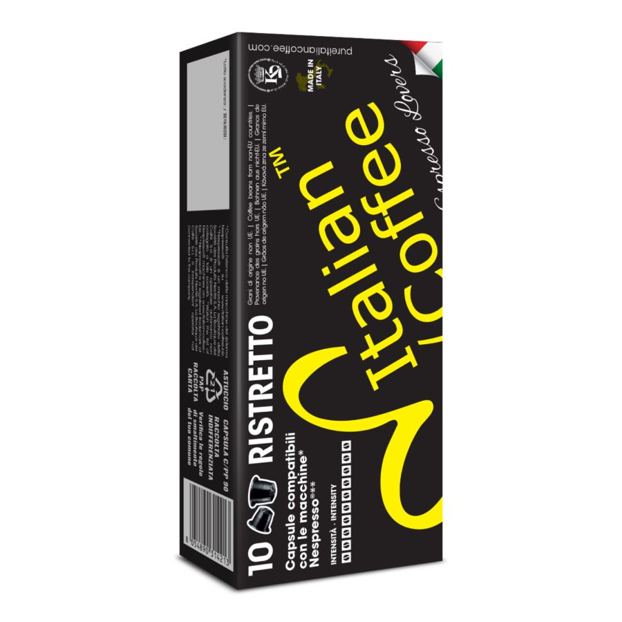 Italian Coffee Nespresso Ristretto espresso x10 capsules