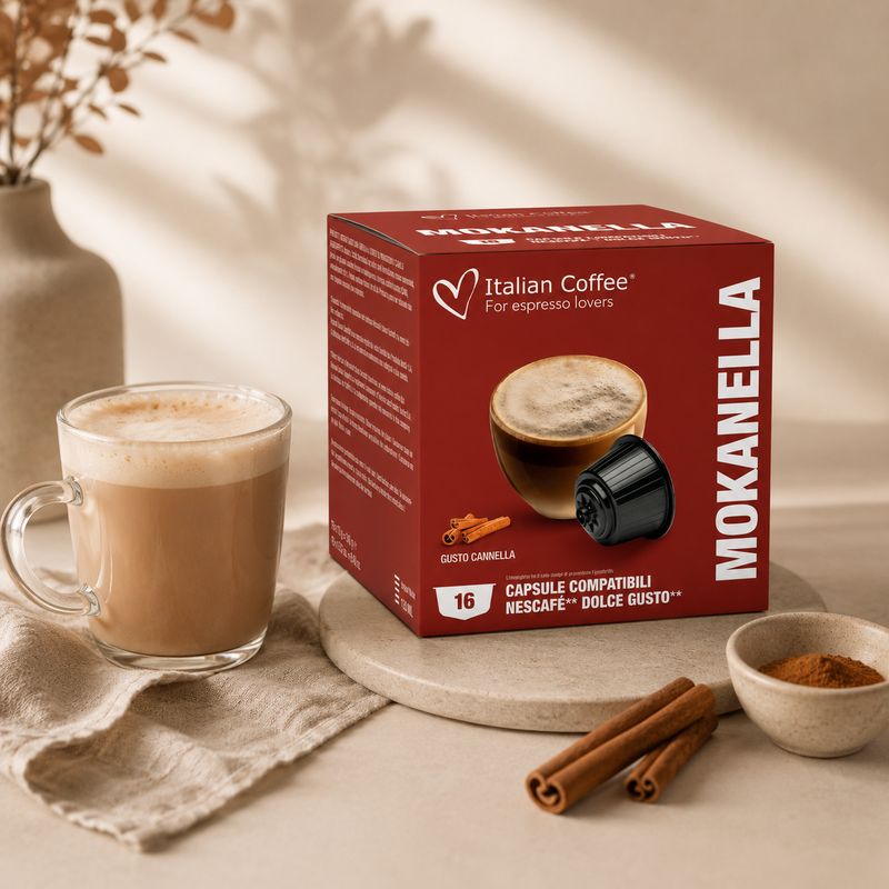 Italian Coffee Dolce Gusto Mokaccino Cinnamon x16 capsules