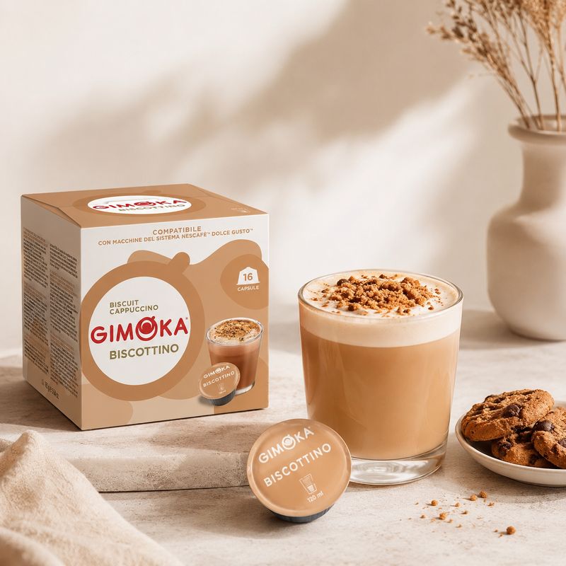 Gimoka Dolce Gusto Biscottino Cappuccino-Latte x16 capsules