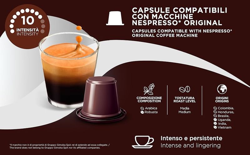 Gimoka Nespresso Espresso Cremoso x50 capsules