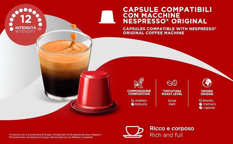 Gimoka Nespresso Espresso Intenso x50 capsules