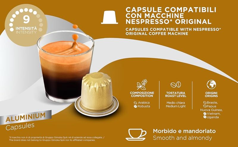 Gimoka Nespresso Espresso Sublime Premium Aluminium x50 capsules