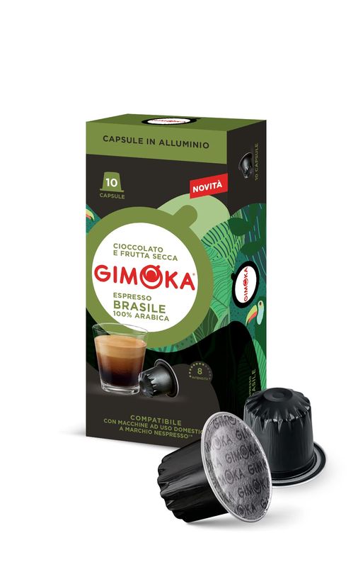 Gimoka Nespresso Espresso Brazil 100% Arabica Premium Aluminium x10 capsules