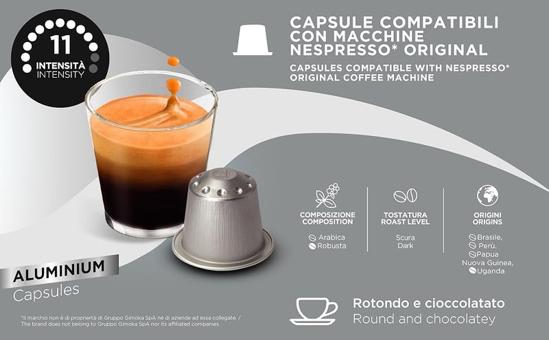 Gimoka Nespresso Gran Crema Premium Aluminium  x10 capsules
