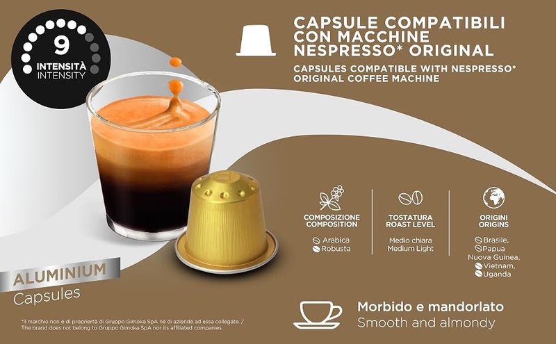 Gimoka Nespresso Espresso Premium Aluminium x10 capsules