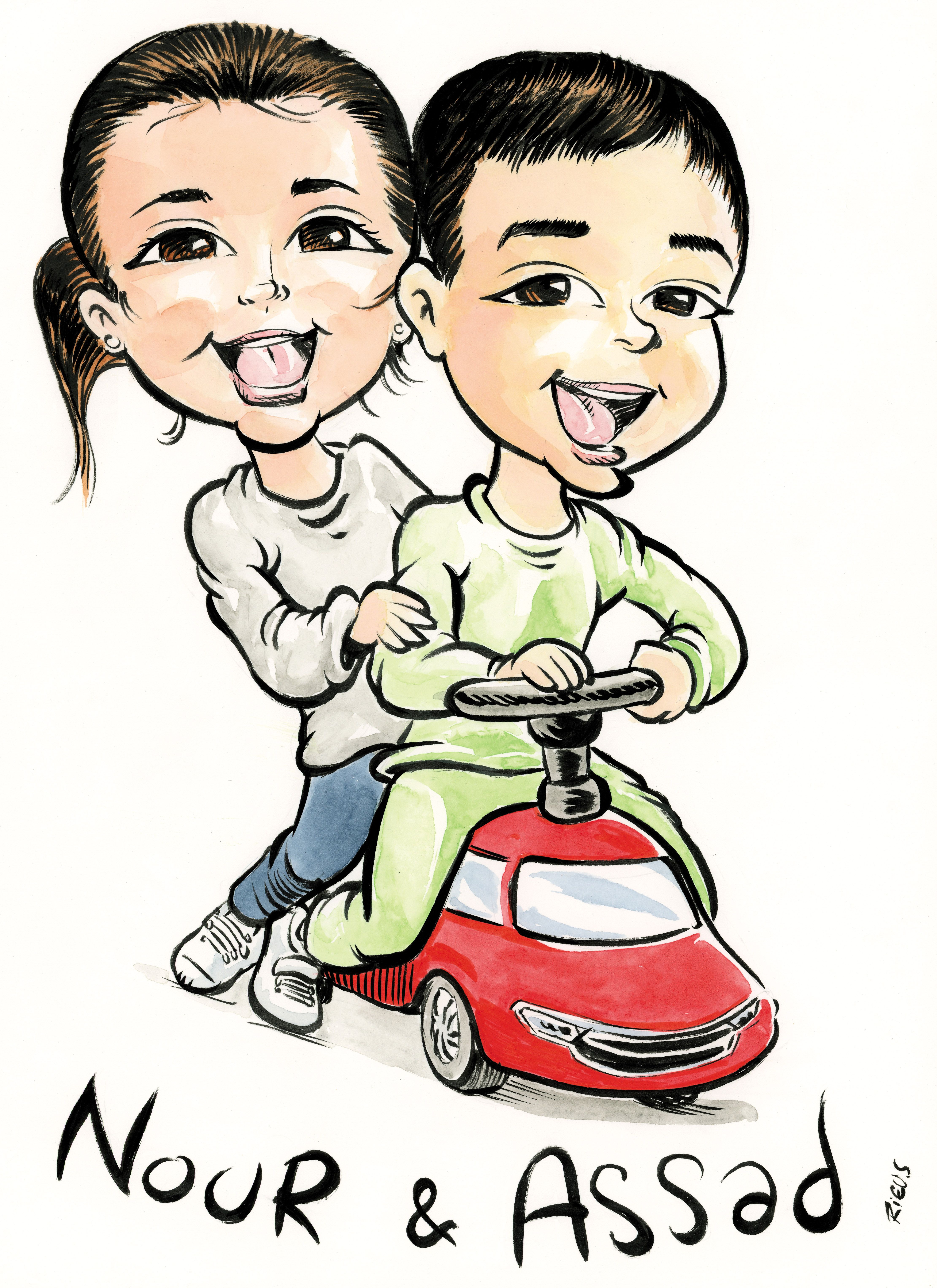 Custom vehicle caricature