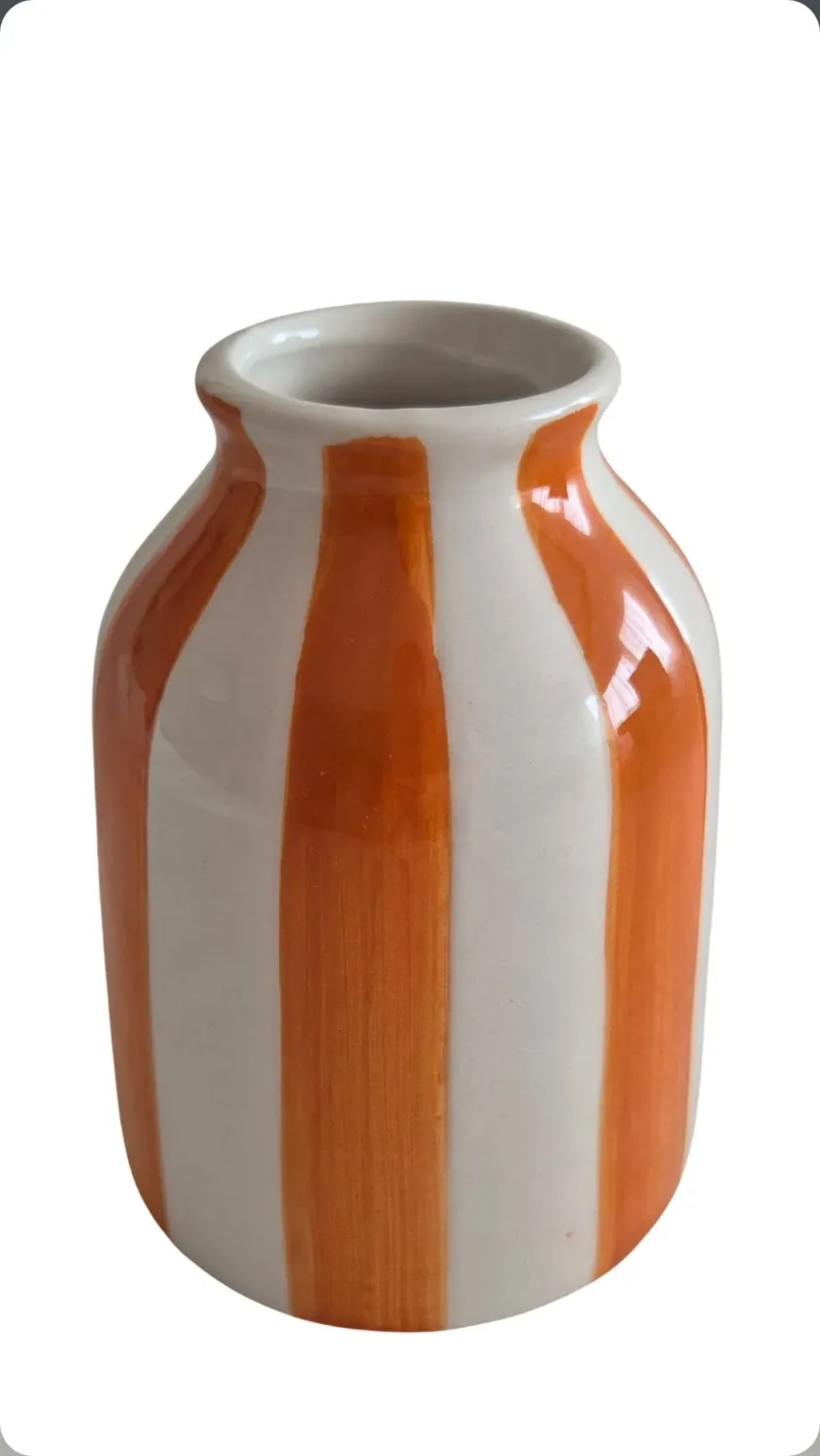 Vaas (oranje/wit gestreept)