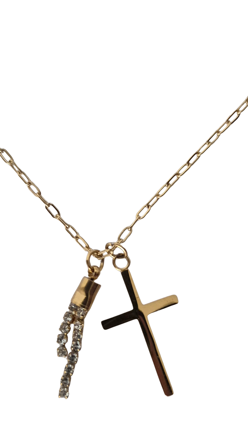 Ketting 'kruisje' (goudkleur)