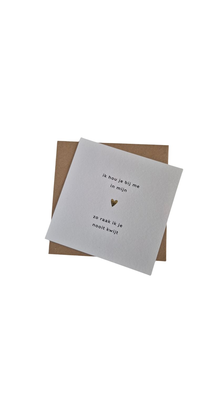 Kaartje met mooie woorden (incl. envelop)