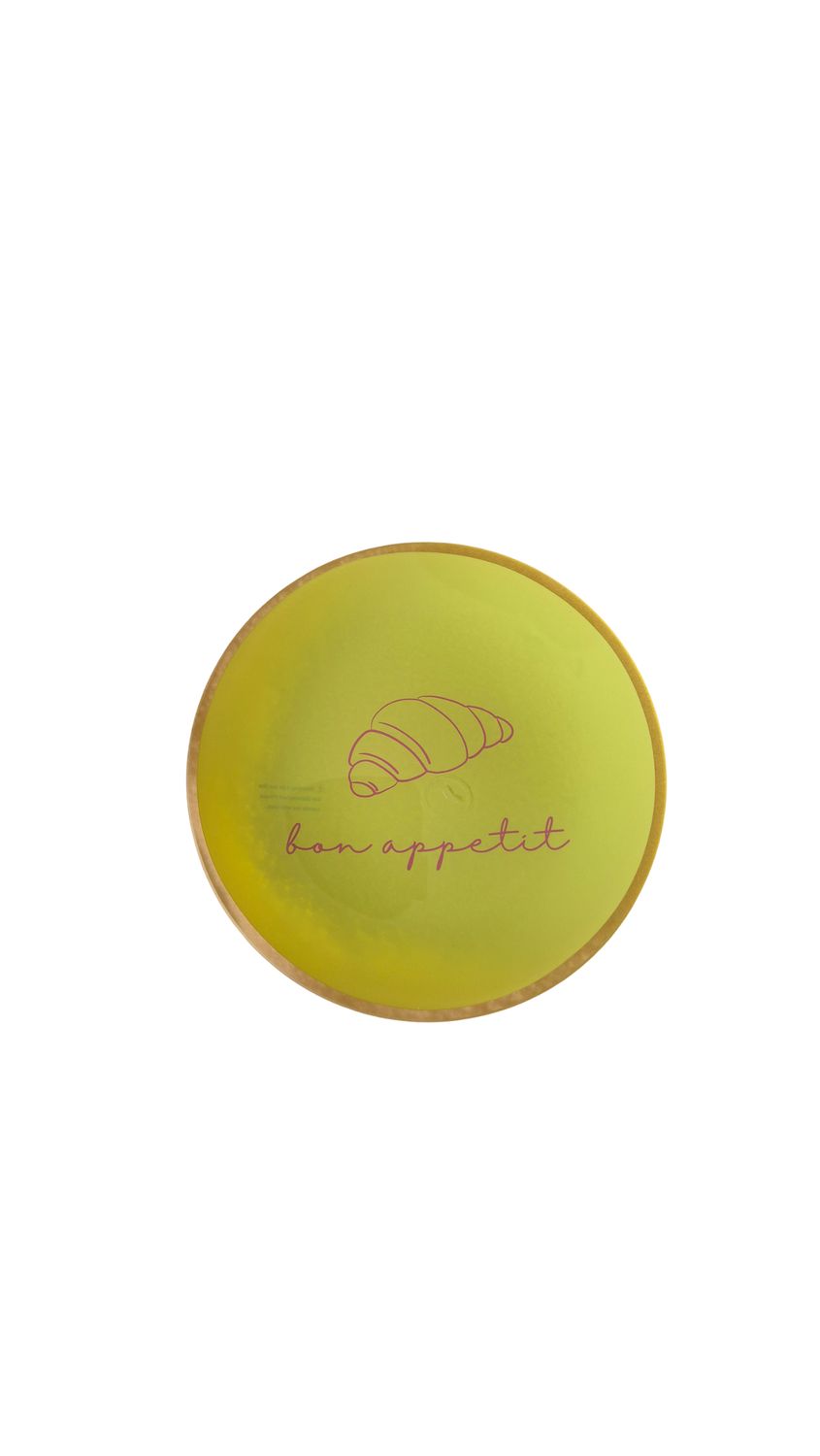 Glazen bordjes (rond) 'Bon appetit'