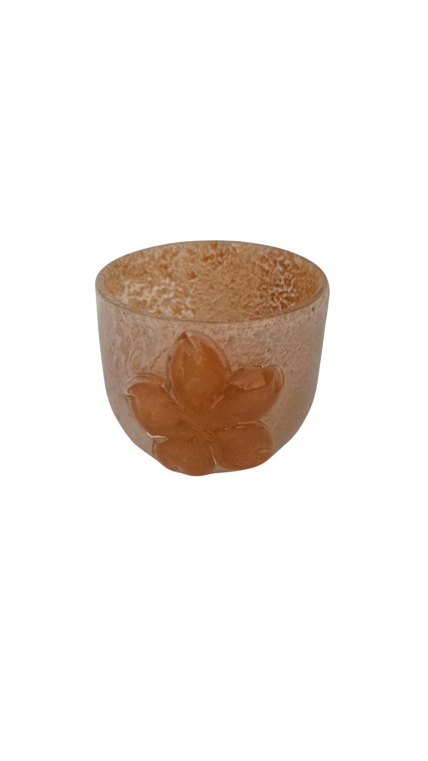 Theelichthouder 'bloem' (terra)