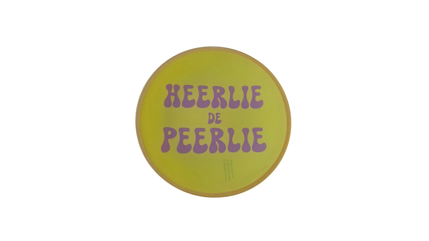Glazen bordje 'Heerlie de Peerlie'