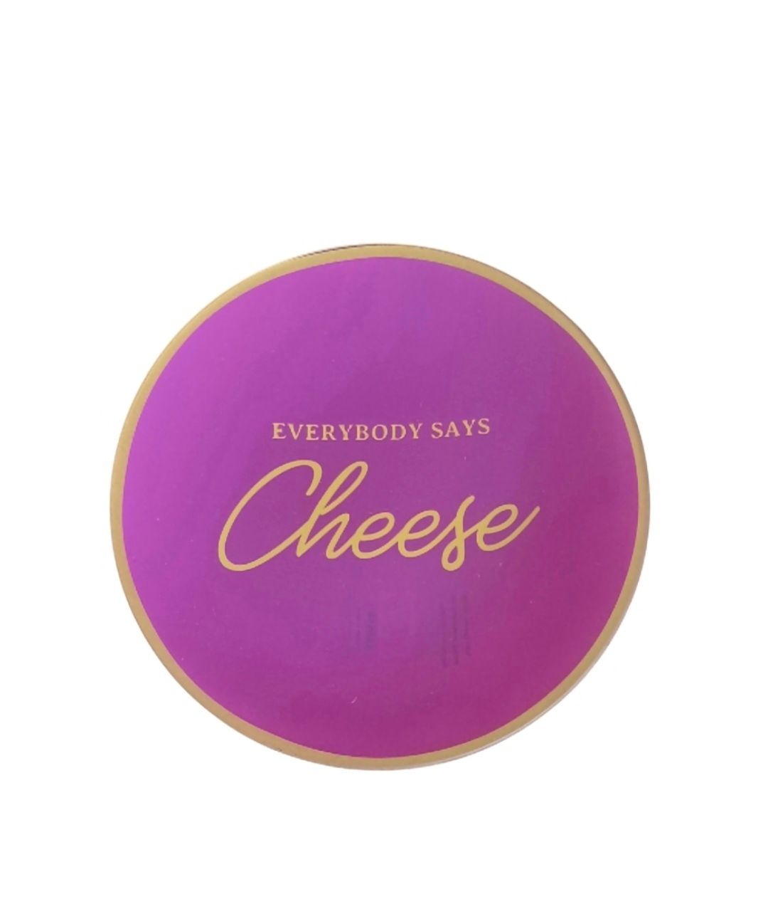 Glazen bordje 'Everybody says cheese'