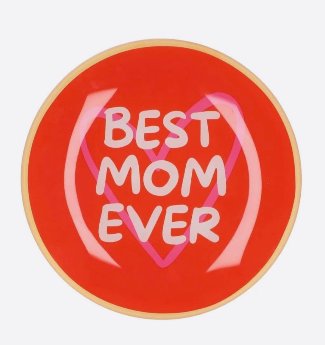 Glazen bordje 'Best mom ever'