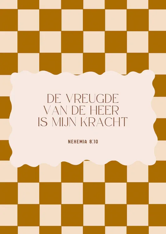Kaartje 'de vreugde van de Heer is mijn kracht'