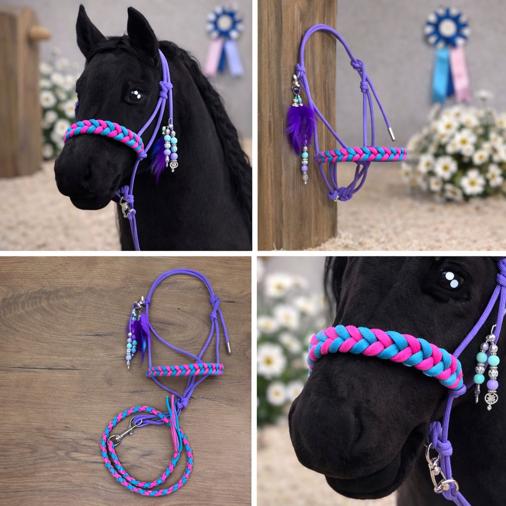 Boho Feather Rope Halter