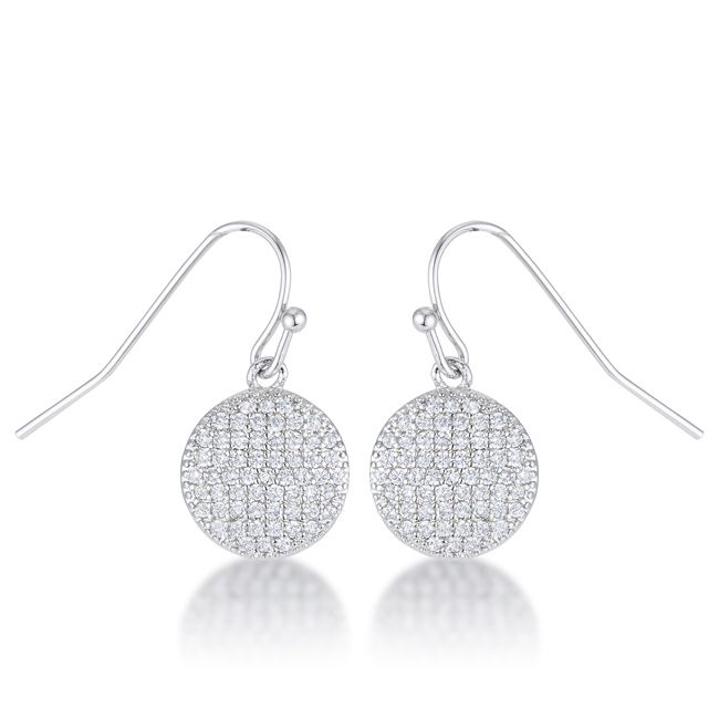 .6 Ct Elegant CZ Disk Earrings