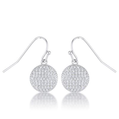 .6 Ct Elegant CZ Disk Earrings