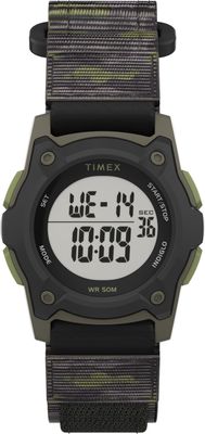 Timex TW7C77500 Kid's Digital 35mm Green Camo Fastwrap   Fabric Strap Watch