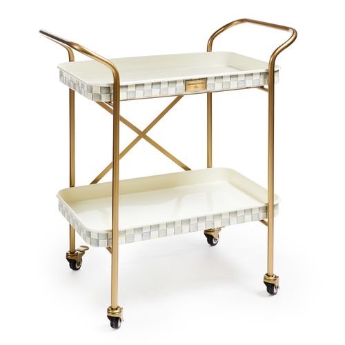 sterling check 2-tier kitchen cart