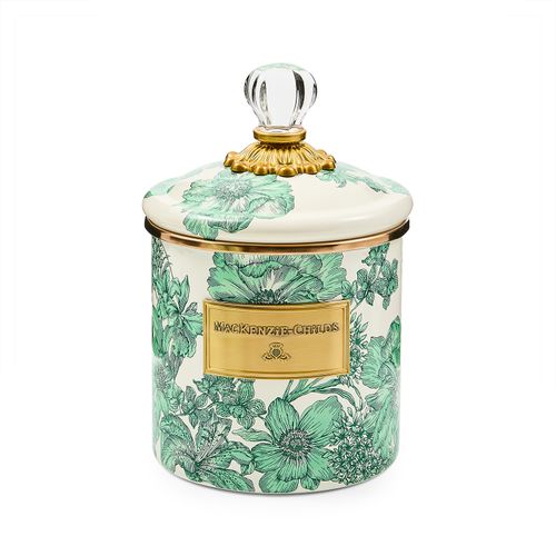 emerald english garden small canister