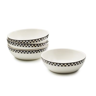 courtly check everyday bowls, set of 4