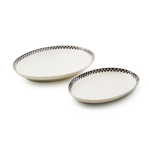 courtly check everyday oval platters, set of 2